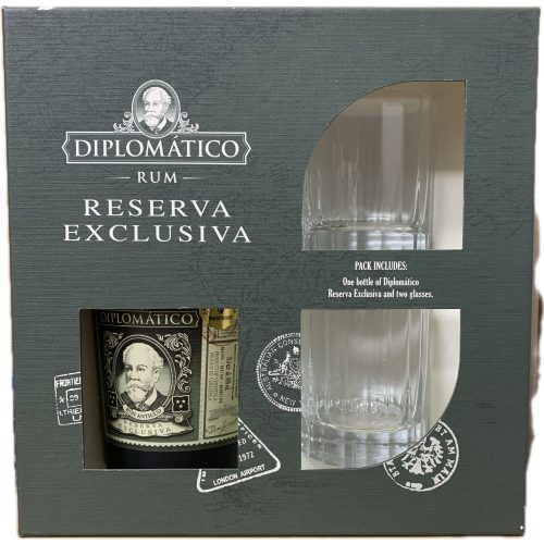 Diplomatico Exclusiva 2 db Old Fashioned pohárral